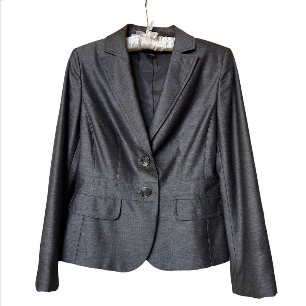 Ann Taylor Gray Professional Blazer Sz 4, Lined